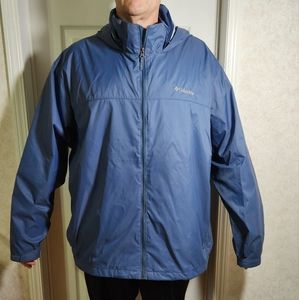 Men's Columbia, Jacket with hood, Blue, 4XL